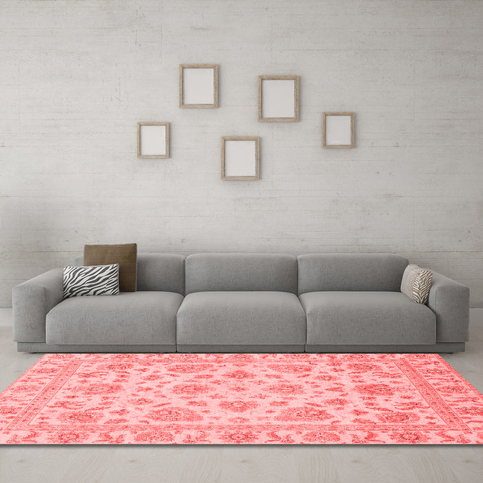 Modern Red Washable Rugs