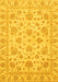 Machine Washable Abstract Yellow Modern Rug, wshabs3870yw