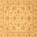 Square Abstract Brown Modern Rug, abs3870brn