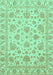 Machine Washable Abstract Turquoise Modern Area Rugs, wshabs3870turq