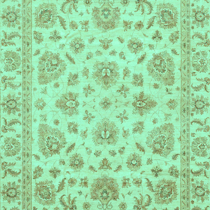 Machine Washable Abstract Turquoise Modern Area Rugs, wshabs3870turq