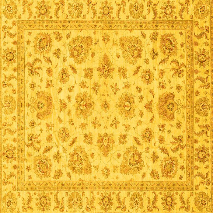 Square Abstract Yellow Modern Rug, abs3870yw