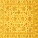 Square Abstract Yellow Modern Rug, abs3870yw