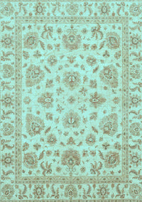 Abstract Light Blue Modern Rug, abs3870lblu