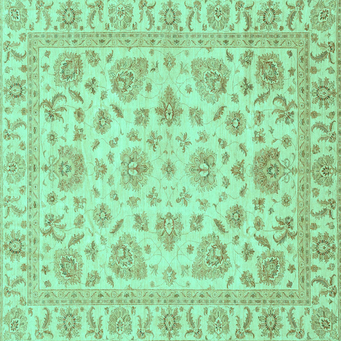 Square Abstract Turquoise Modern Rug, abs3870turq