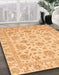 Machine Washable Abstract Chrome Gold Yellow Rug in a Family Room, wshabs3870