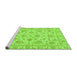 Sideview of Machine Washable Abstract Green Modern Area Rugs, wshabs3870grn