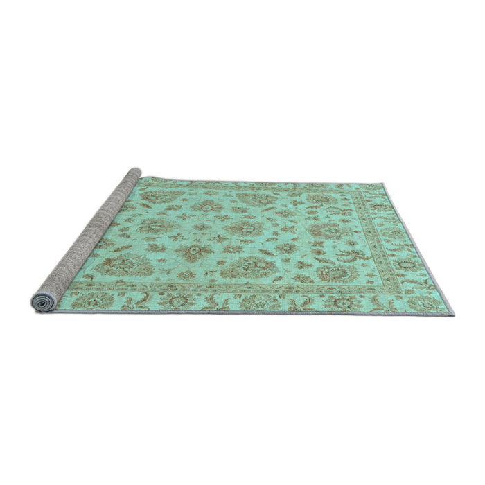 Sideview of Machine Washable Abstract Light Blue Modern Rug, wshabs3870lblu