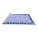 Sideview of Machine Washable Oriental Blue Traditional Rug, wshabs3871blu