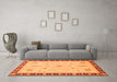 Machine Washable Oriental Orange Traditional Area Rugs in a Living Room, wshabs3871org