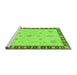 Sideview of Machine Washable Oriental Green Traditional Area Rugs, wshabs3871grn