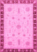 Machine Washable Oriental Pink Traditional Rug, wshabs3871pnk