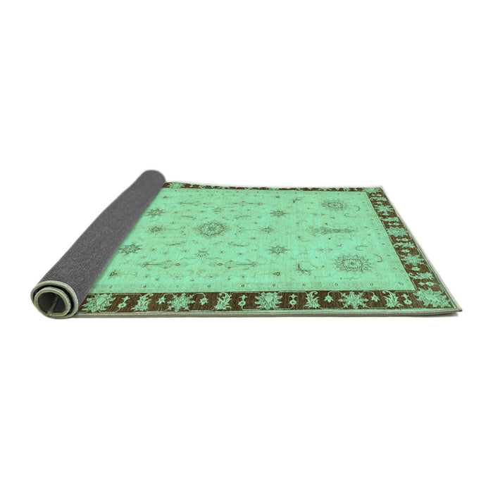 Sideview of Oriental Turquoise Traditional Rug, abs3871turq