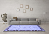 Machine Washable Oriental Blue Traditional Rug, wshabs3871blu