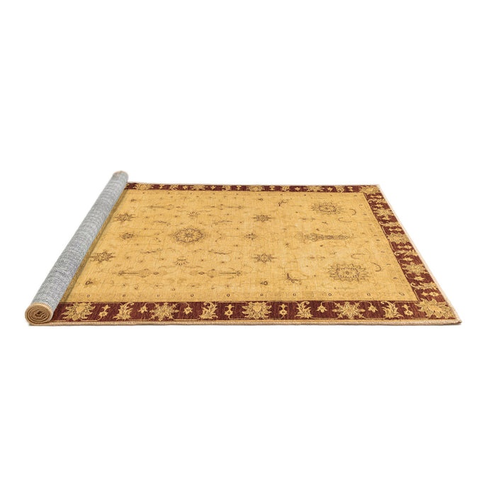 Sideview of Machine Washable Oriental Brown Traditional Rug, wshabs3871brn