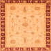 Square Oriental Orange Traditional Rug, abs3871org