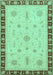 Machine Washable Oriental Turquoise Traditional Area Rugs, wshabs3871turq