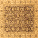 Square Oriental Brown Traditional Rug, abs3872brn