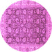 Round Oriental Purple Traditional Rug, abs3872pur