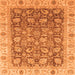 Square Oriental Orange Traditional Rug, abs3872org