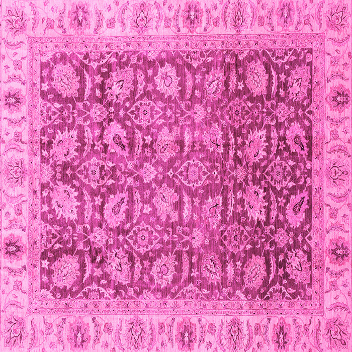Square Oriental Pink Traditional Rug, abs3872pnk