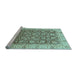 Sideview of Machine Washable Oriental Light Blue Traditional Rug, wshabs3872lblu