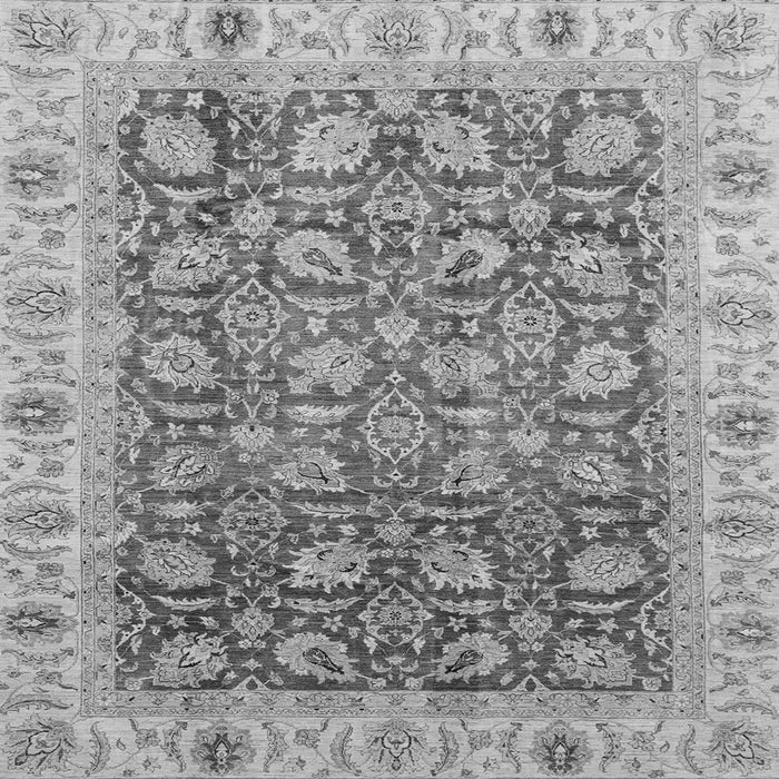 Square Oriental Gray Traditional Rug, abs3872gry