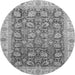 Round Oriental Gray Traditional Rug, abs3872gry