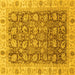 Square Oriental Yellow Traditional Rug, abs3872yw