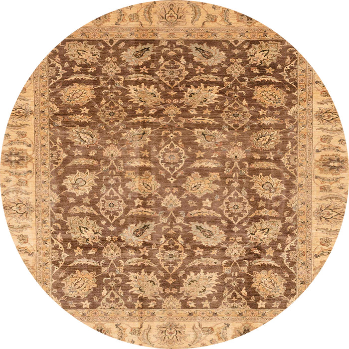 Round Machine Washable Abstract Red Rug, wshabs3872