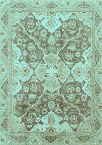 Oriental Light Blue Traditional Rug, abs3873lblu