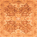 Square Oriental Orange Traditional Rug, abs3873org