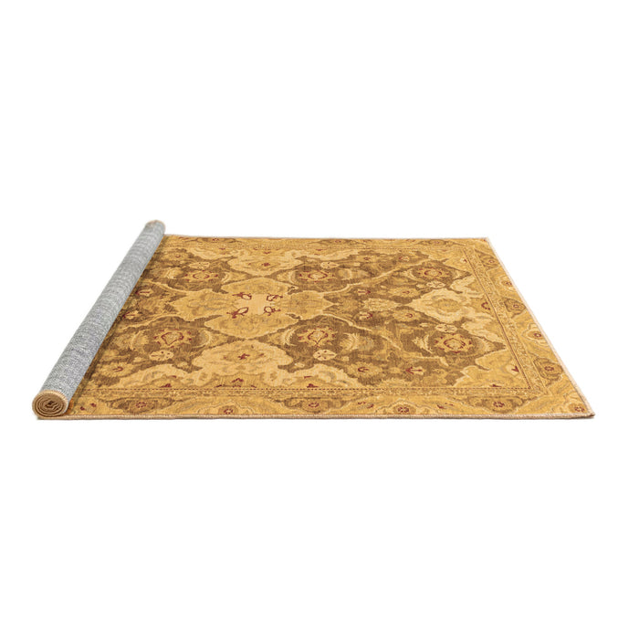 Sideview of Machine Washable Oriental Brown Traditional Rug, wshabs3873brn