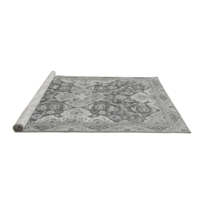 Sideview of Machine Washable Oriental Gray Traditional Rug, wshabs3873gry
