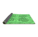 Sideview of Oriental Emerald Green Traditional Rug, abs3873emgrn