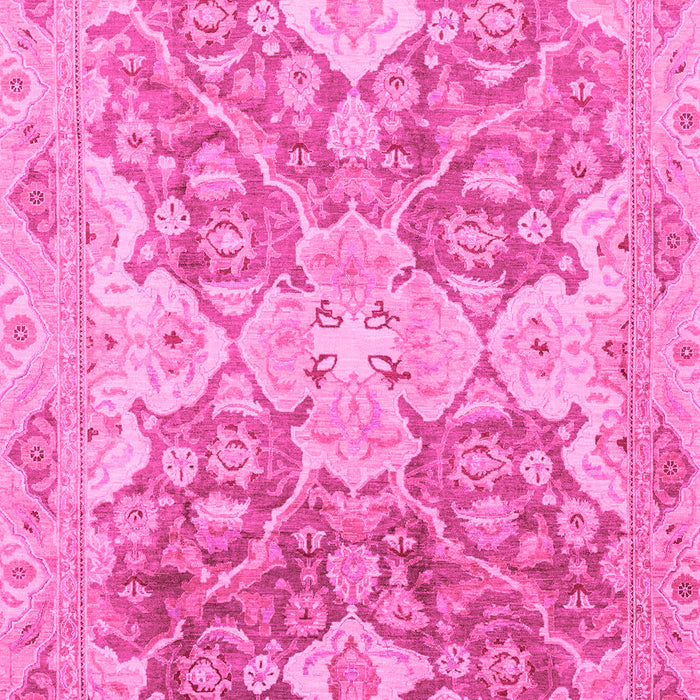 Machine Washable Oriental Pink Traditional Rug, wshabs3873pnk