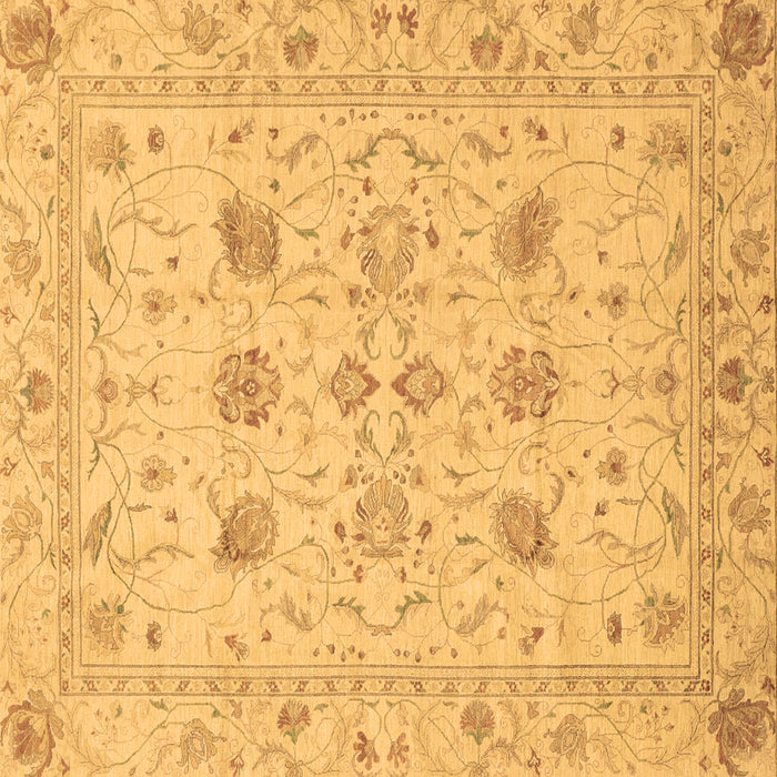 Square Machine Washable Oriental Brown Traditional Rug, wshabs3874brn