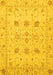 Machine Washable Oriental Yellow Traditional Rug, wshabs3874yw