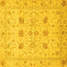 Square Oriental Yellow Traditional Rug, abs3874yw