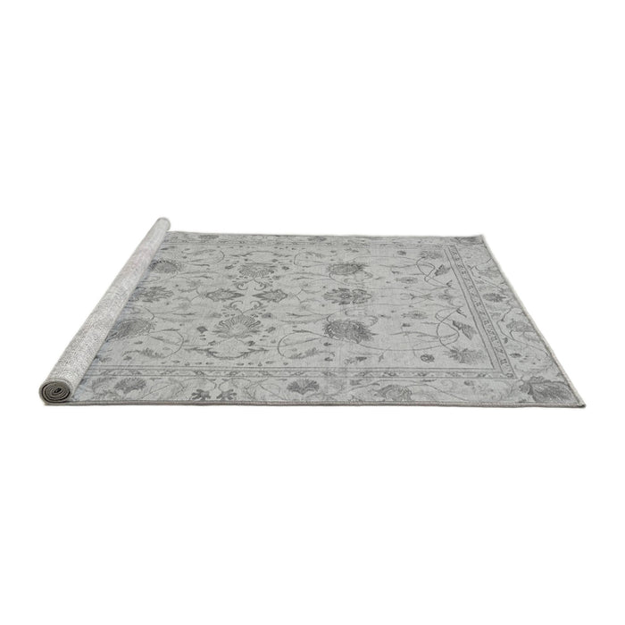 Sideview of Machine Washable Oriental Gray Traditional Rug, wshabs3874gry