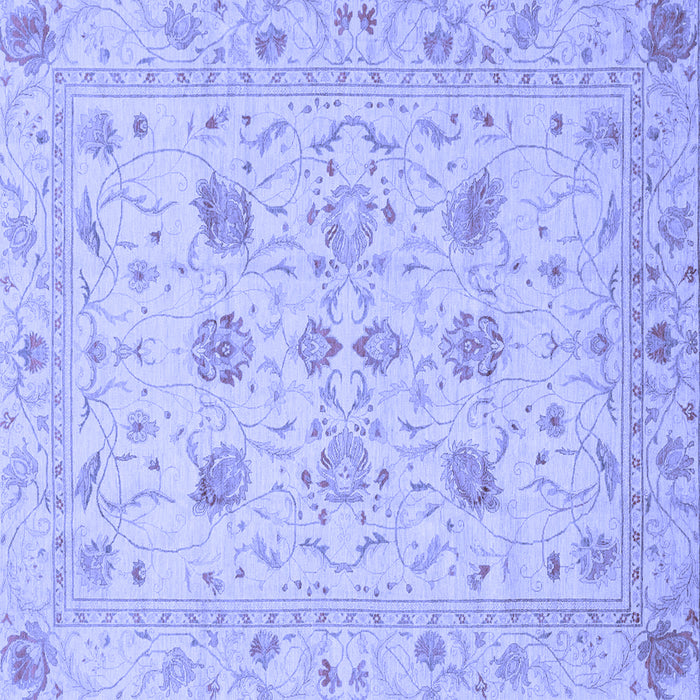 Square Oriental Blue Traditional Rug, abs3874blu