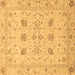 Square Oriental Brown Traditional Rug, abs3874brn