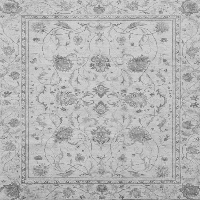 Square Oriental Gray Traditional Rug, abs3874gry