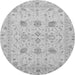 Round Oriental Gray Traditional Rug, abs3874gry