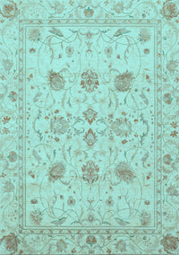 Oriental Light Blue Traditional Rug, abs3874lblu