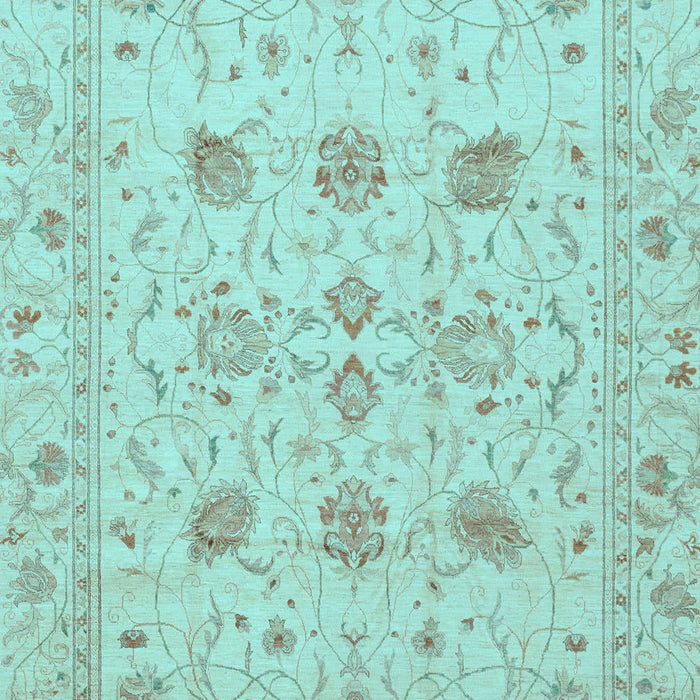 Oriental Light Blue Traditional Rug, abs3874lblu