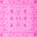 Square Oriental Pink Traditional Rug, abs3874pnk