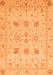 Machine Washable Oriental Orange Traditional Area Rugs, wshabs3874org