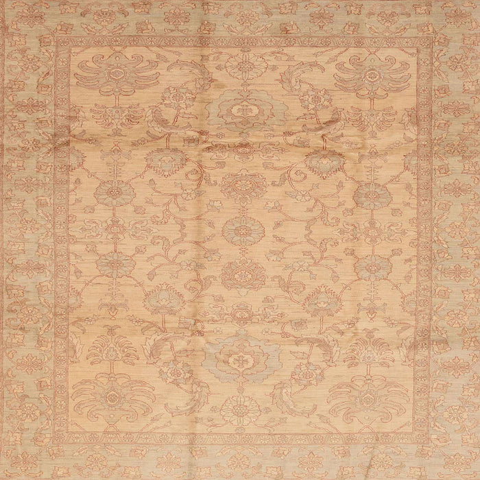 Square Abstract Mango Orange Oriental Rug, abs3875