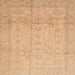 Square Abstract Mango Orange Oriental Rug, abs3875